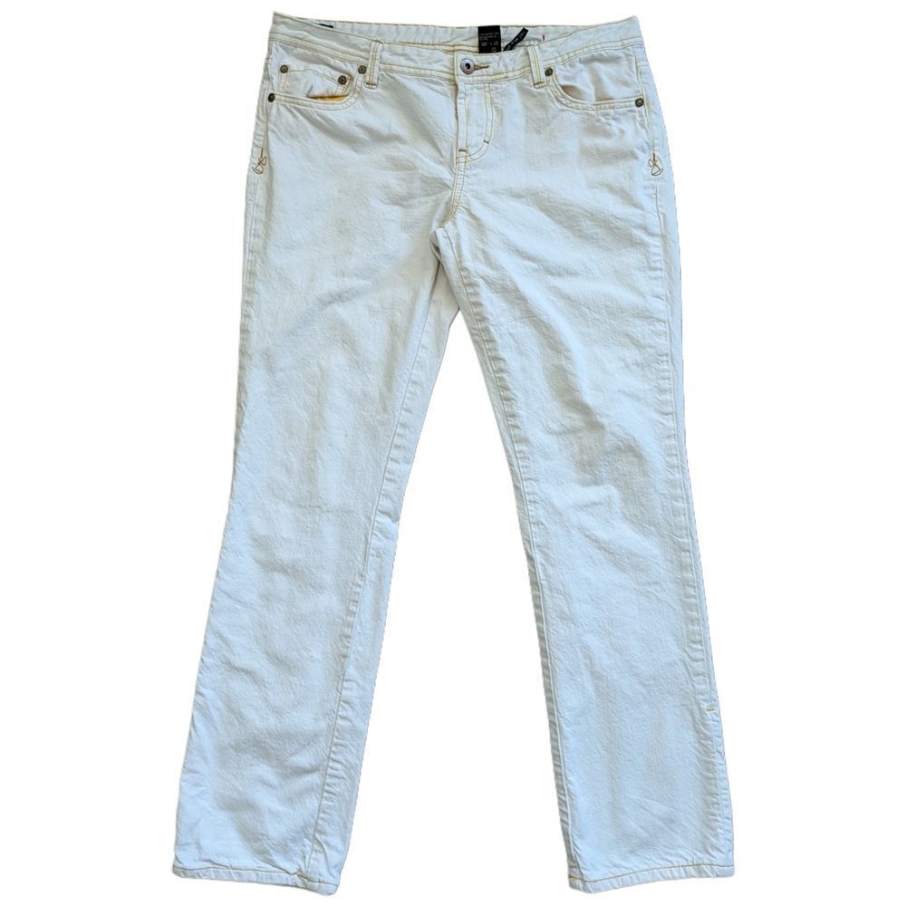 David Bitton Womens Buffalo White Gold City Style Straight Leg Jeans Size 31
